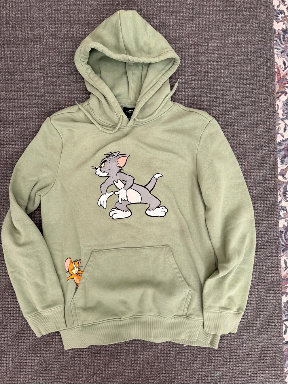 H&M Tom & Jerry Hoodie - Sage Green